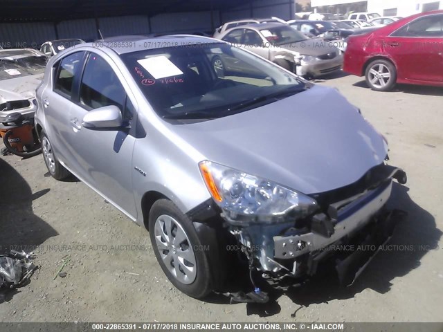 JTDKDTB33C1027150 - 2012 TOYOTA PRIUS C SILVER photo 1