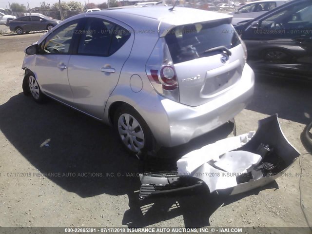 JTDKDTB33C1027150 - 2012 TOYOTA PRIUS C SILVER photo 3