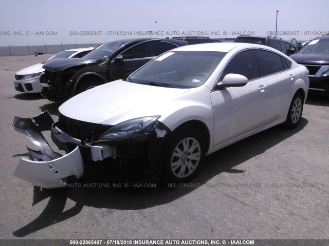 1YVHZ8BH4D5M07607 - 2013 MAZDA 6 SPORT WHITE photo 2