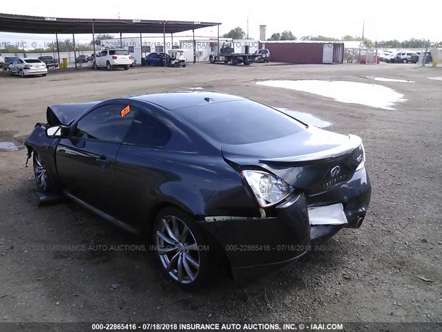 JNKCV64E69M601277 - 2009 INFINITI G37 JOURNEY/SPORT BLUE photo 3