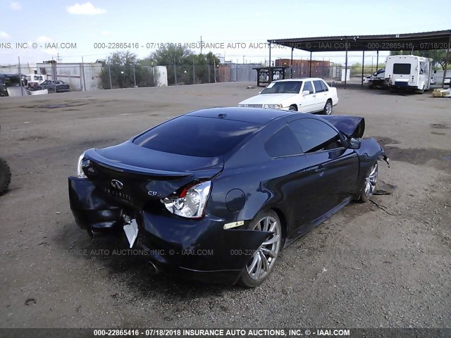 JNKCV64E69M601277 - 2009 INFINITI G37 JOURNEY/SPORT BLUE photo 4