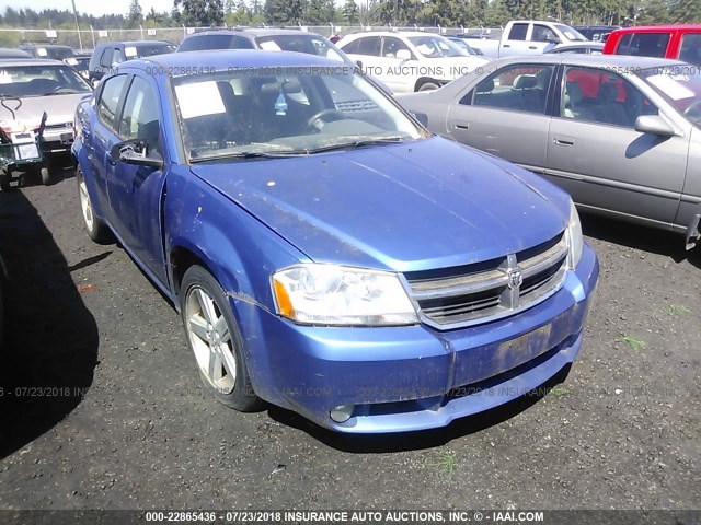 1B3LC56R18N121479 - 2008 DODGE AVENGER SXT BLUE photo 1