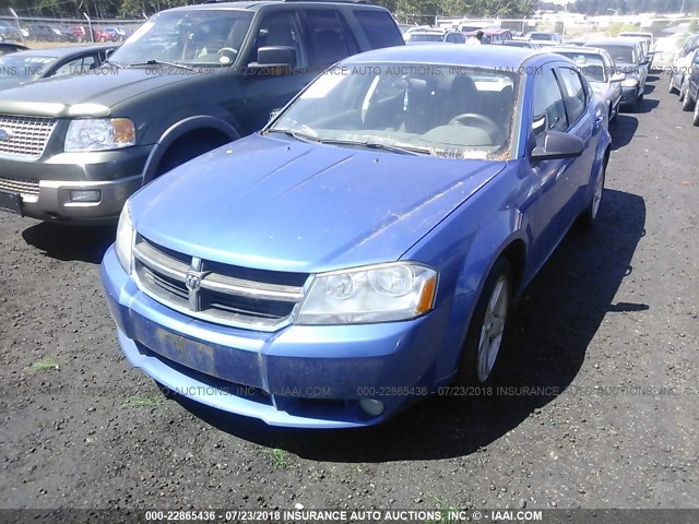 1B3LC56R18N121479 - 2008 DODGE AVENGER SXT BLUE photo 2