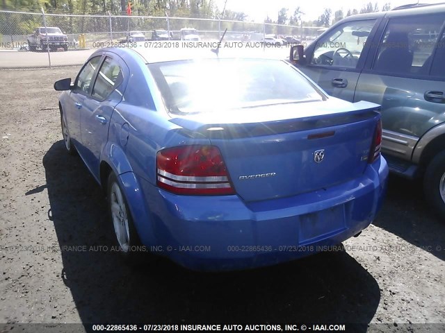 1B3LC56R18N121479 - 2008 DODGE AVENGER SXT BLUE photo 3