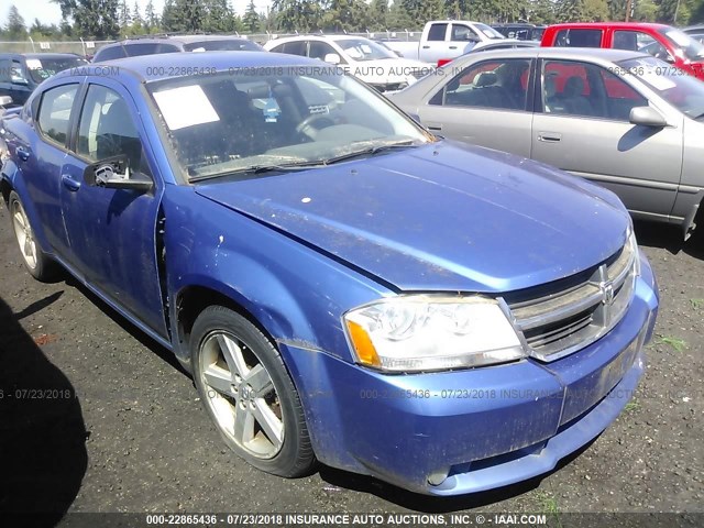 1B3LC56R18N121479 - 2008 DODGE AVENGER SXT BLUE photo 6