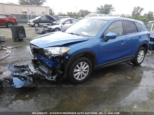 JM3KE4CE1D0146560 - 2013 MAZDA CX-5 TOURING BLUE photo 2