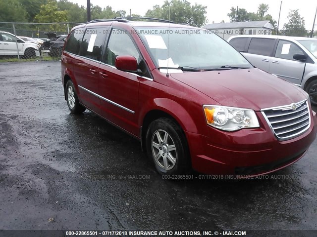 2A4RR5D19AR128283 - 2010 CHRYSLER TOWN & COUNTRY TOURING RED photo 1