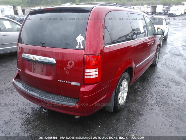 2A4RR5D19AR128283 - 2010 CHRYSLER TOWN & COUNTRY TOURING RED photo 4
