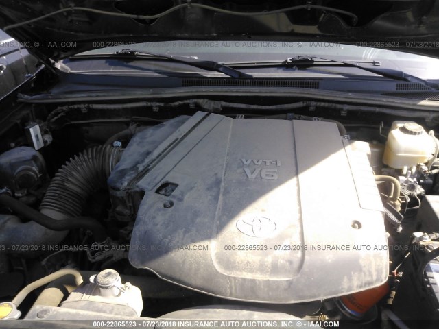 5TFLU4ENXDX065996 - 2013 TOYOTA TACOMA DOUBLE CAB შავი ფოტო 10