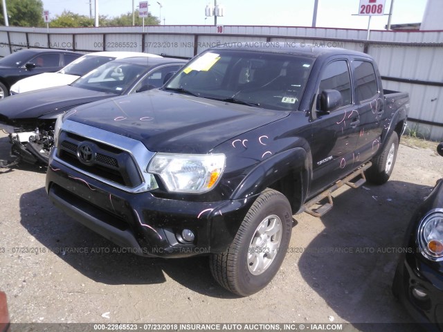 5TFLU4ENXDX065996 - 2013 TOYOTA TACOMA DOUBLE CAB შავი ფოტო 2