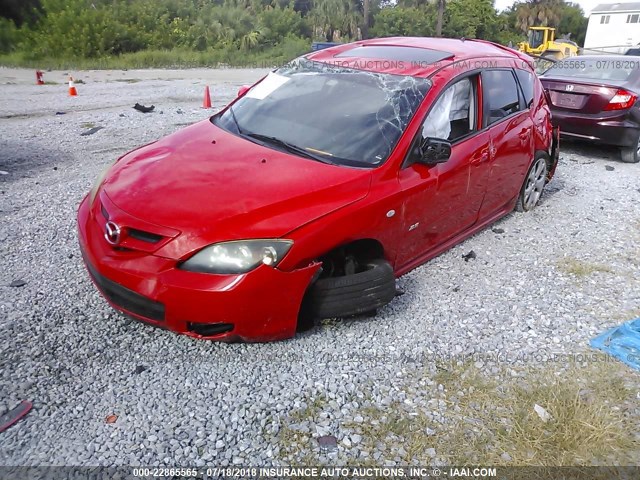 JM1BK343371662538 - 2007 MAZDA 3 HATCHBACK RED photo 2