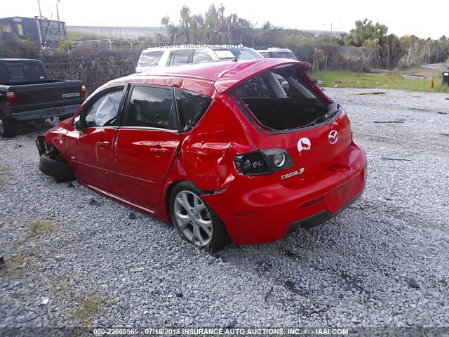 JM1BK343371662538 - 2007 MAZDA 3 HATCHBACK RED photo 3