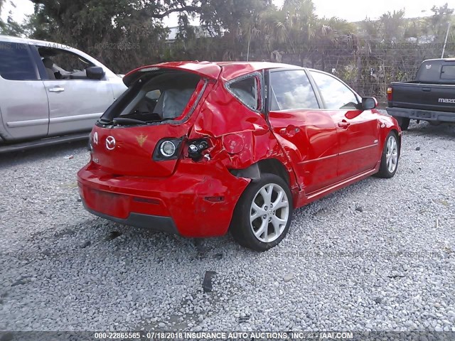 JM1BK343371662538 - 2007 MAZDA 3 HATCHBACK RED photo 4