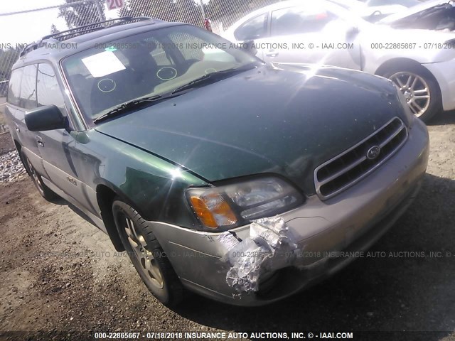 4S3BH686927600958 - 2002 SUBARU LEGACY OUTBACK LIMITED GREEN photo 1