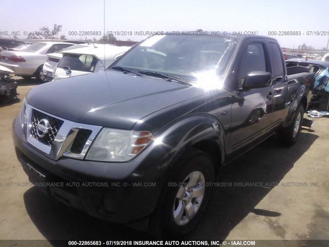 1N6BD0CT9DN750201 - 2013 NISSAN FRONTIER S/SV GRAY photo 2