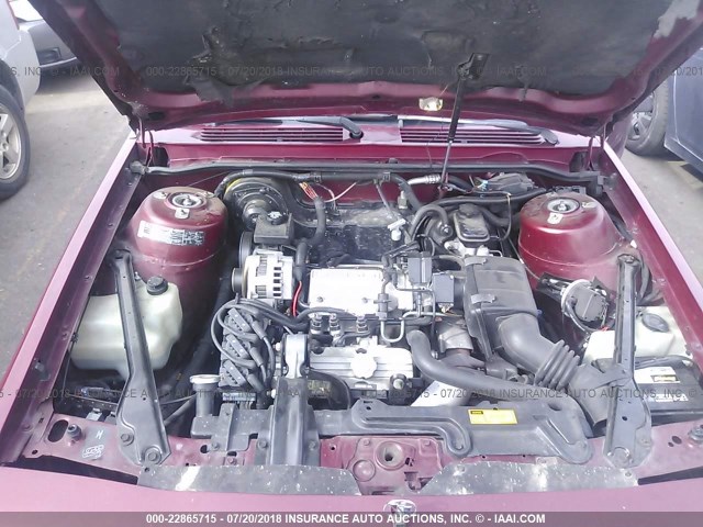 1G4AG54N4P6404134 - 1993 BUICK CENTURY SPECIAL MAROON photo 10