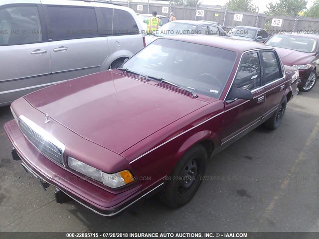 1G4AG54N4P6404134 - 1993 BUICK CENTURY SPECIAL MAROON photo 2
