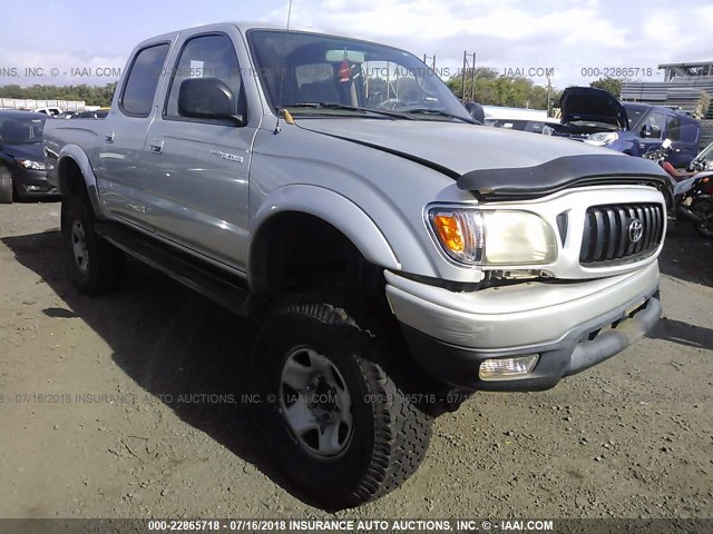 5TEHN72N83Z268983 - 2003 TOYOTA TACOMA DOUBLE CAB ვერცხლისფერი ფოტო 1