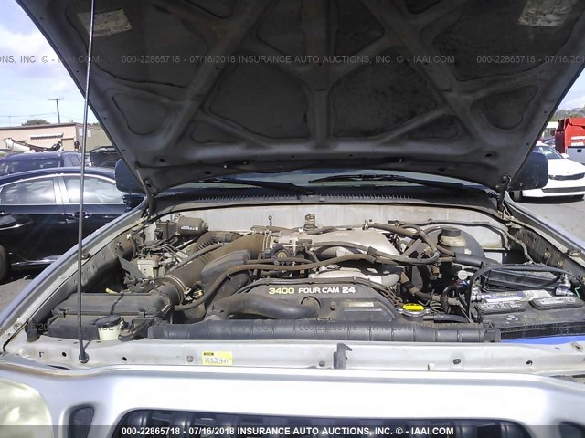 5TEHN72N83Z268983 - 2003 TOYOTA TACOMA DOUBLE CAB ვერცხლისფერი ფოტო 10