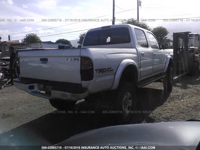 5TEHN72N83Z268983 - 2003 TOYOTA TACOMA DOUBLE CAB ვერცხლისფერი ფოტო 4