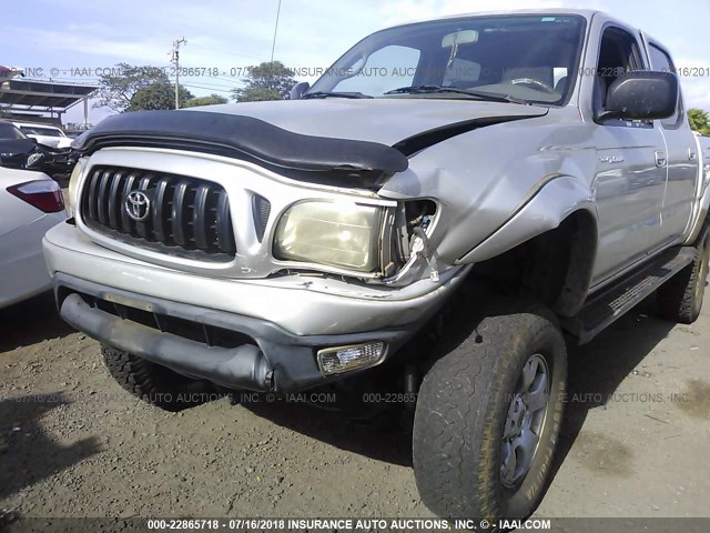 5TEHN72N83Z268983 - 2003 TOYOTA TACOMA DOUBLE CAB ვერცხლისფერი ფოტო 6