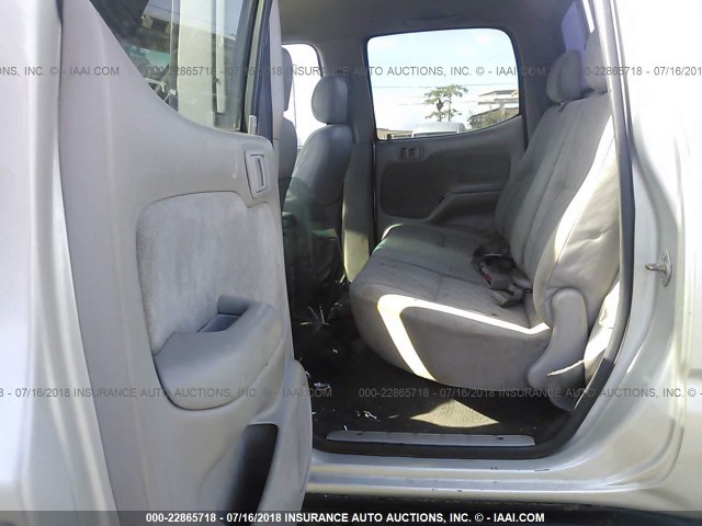5TEHN72N83Z268983 - 2003 TOYOTA TACOMA DOUBLE CAB ვერცხლისფერი ფოტო 8