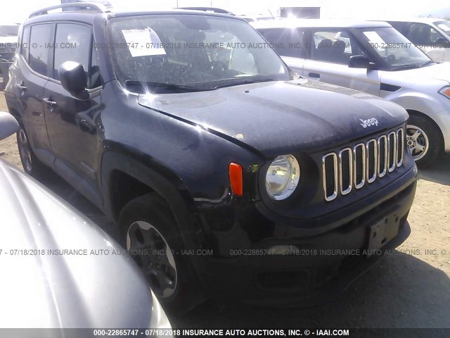 ZACCJBAB8HPE56047 - 2017 JEEP RENEGADE SPORT Սև լուսանկար 1
