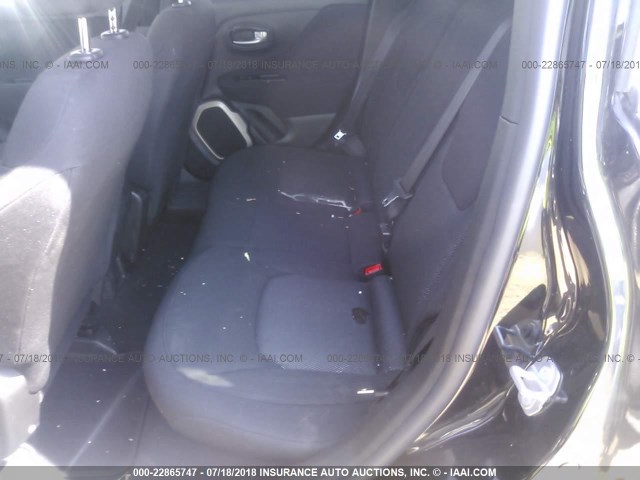 ZACCJBAB8HPE56047 - 2017 JEEP RENEGADE SPORT Սև լուսանկար 8