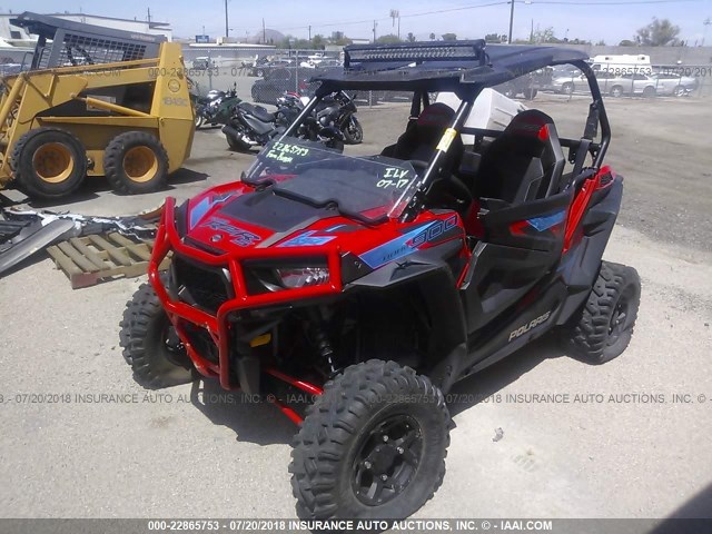 3NSVBE876GF444847 - 2016 POLARIS RZR S 900 EPS RED photo 2