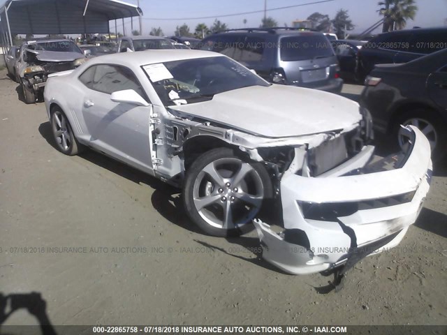 2G1FD1E37F9163730 - 2015 CHEVROLET CAMARO LT WHITE photo 1