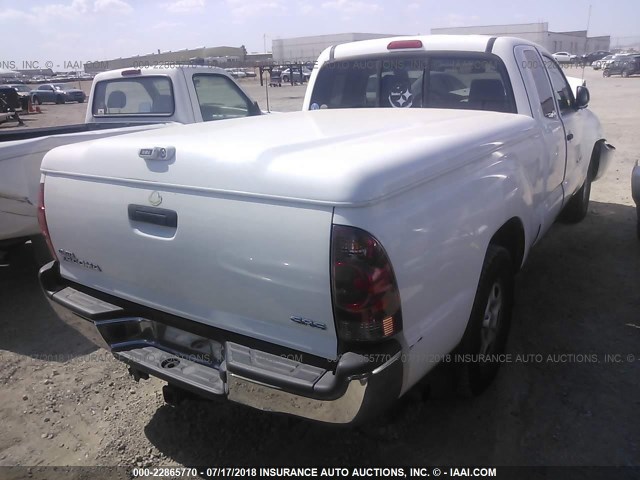 5TETX22N38Z475022 - 2008 TOYOTA TACOMA ACCESS CAB WHITE photo 4