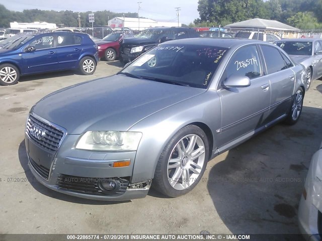 WAULL44E36N005137 - 2006 AUDI A8 4.2 QUATTRO SILVER photo 2