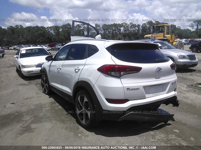 KM8J33A28GU039219 - 2016 HYUNDAI TUCSON LIMITED/SPORT AND ECO/SE WHITE photo 3