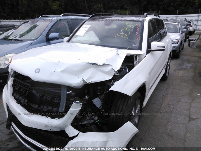 WDCGG8JB4EG241321 - 2014 MERCEDES-BENZ GLK 350 4MATIC WHITE photo 2