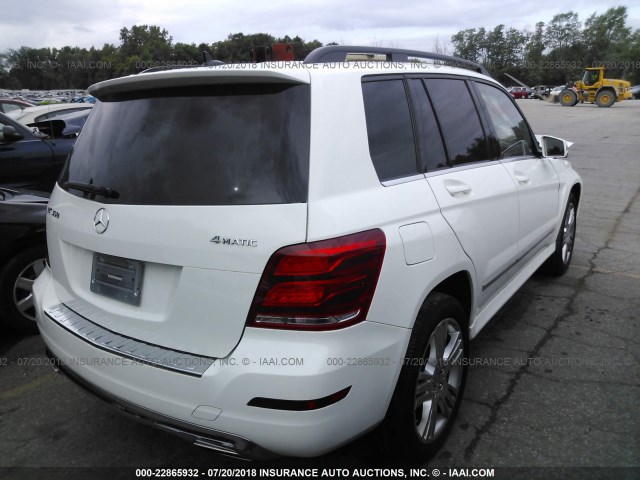 WDCGG8JB4EG241321 - 2014 MERCEDES-BENZ GLK 350 4MATIC WHITE photo 4