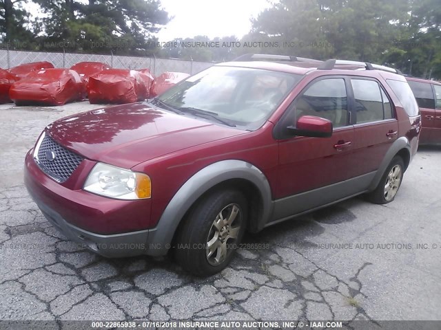 1FMZK02136GA03848 - 2006 FORD FREESTYLE SEL RED photo 2