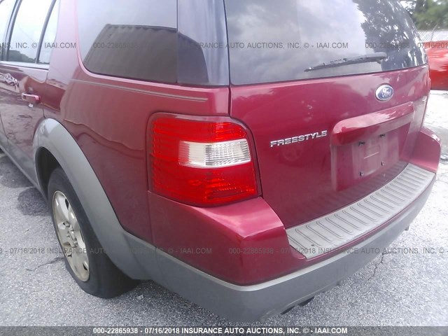 1FMZK02136GA03848 - 2006 FORD FREESTYLE SEL RED photo 6