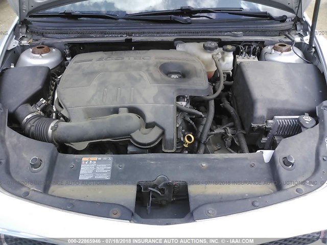 1G1ZC5EU3BF347144 - 2011 CHEVROLET MALIBU 1LT 银色 照片 10