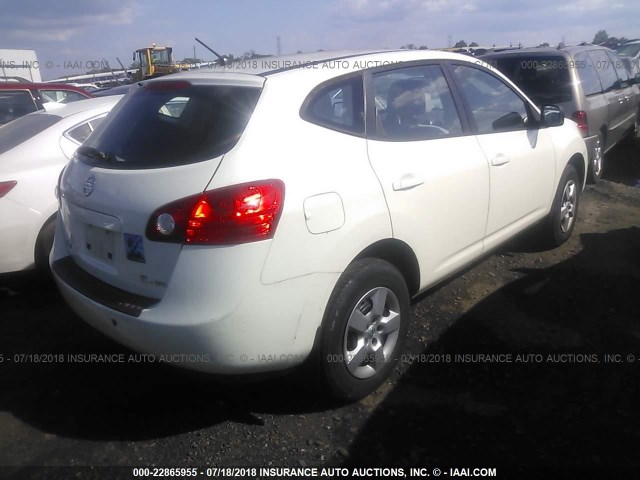 JN8AS58V88W134411 - 2008 NISSAN ROGUE S/SL WHITE photo 4