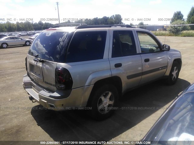 1GNDT13S742171731 - 2004 CHEVROLET TRAILBLAZER LS/LT TAN photo 4