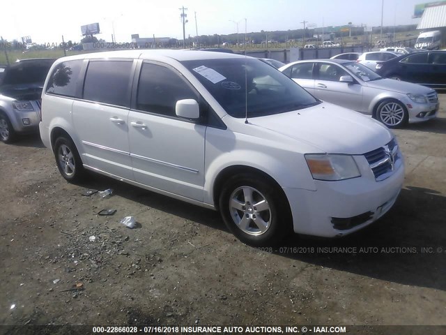 1D8HN54P48B135685 - 2008 DODGE GRAND CARAVAN SXT WHITE photo 1