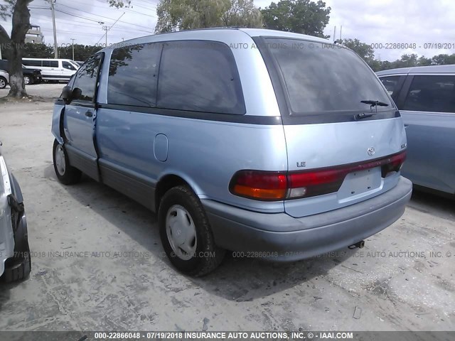 JT3AC22S8N1003479 - 1992 TOYOTA PREVIA LE BLUE photo 3