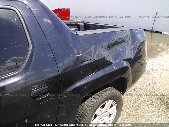 2HJYK16406H559397 - 2006 HONDA RIDGELINE RTS BLACK photo 6