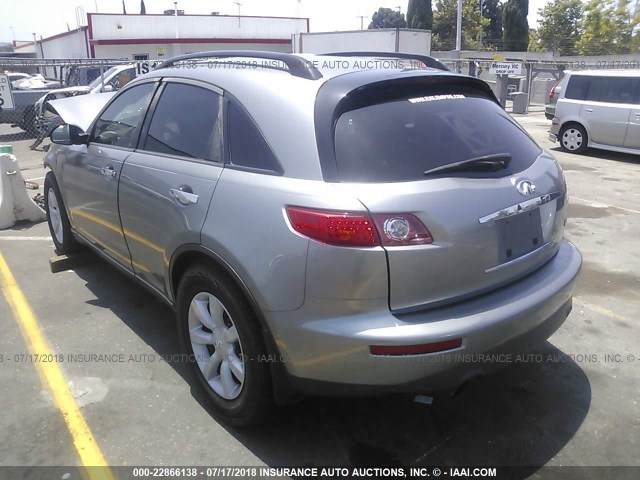 JNRAS08U14X108842 - 2004 INFINITI FX35 GRAY photo 3