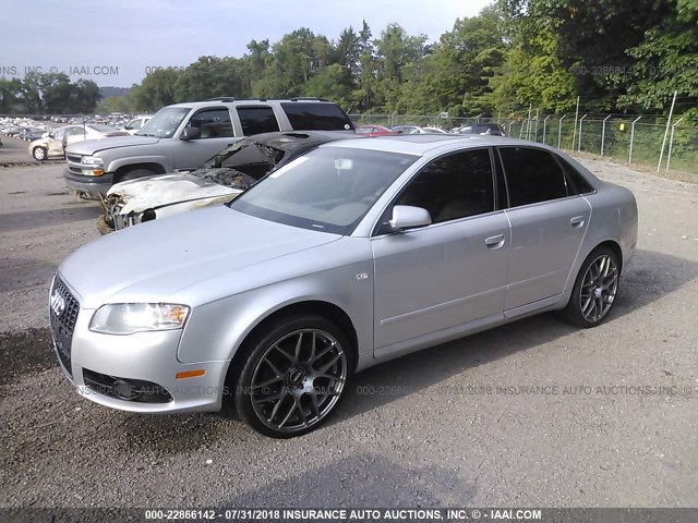 WAUDF78E98A034238 - 2008 AUDI A4 2.0T QUATTRO SILVER photo 2