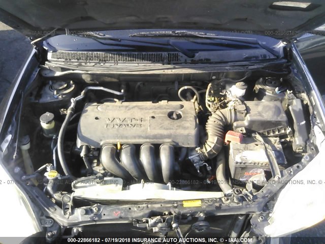 2T1KR32E45C449137 - 2005 TOYOTA COROLLA MATRIX XR BLACK photo 10