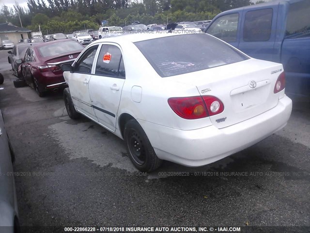 1NXBR32EX3Z067318 - 2003 TOYOTA COROLLA CE/LE/S WHITE photo 3