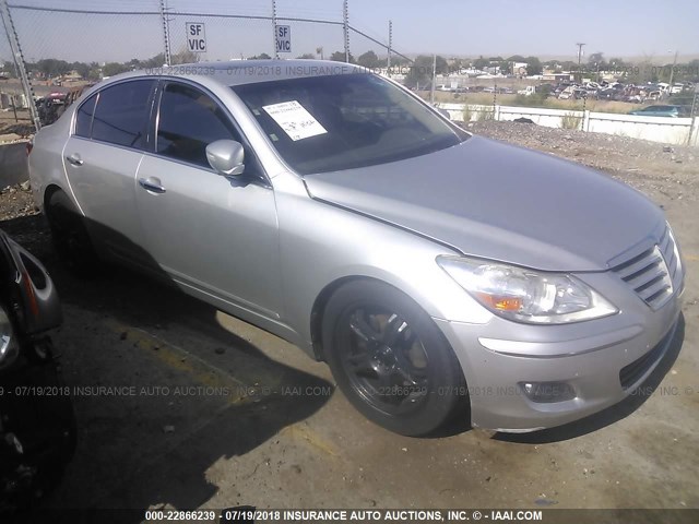 KMHGC46EX9U025781 - 2009 HYUNDAI GENESIS 3.8L SILVER photo 1