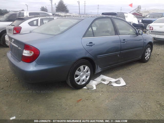 4T1BE32K12U590520 - 2002 TOYOTA CAMRY LE/XLE/SE 蓝色 照片 4