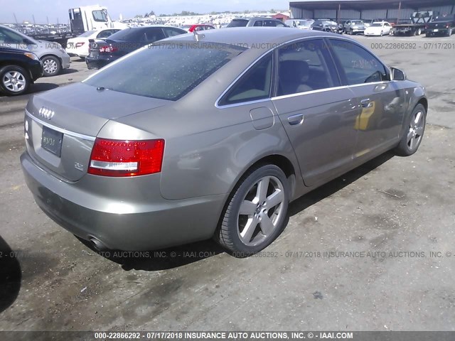 WAUDH74FX8N090707 - 2008 AUDI A6 3.2 QUATTRO GOLD photo 4